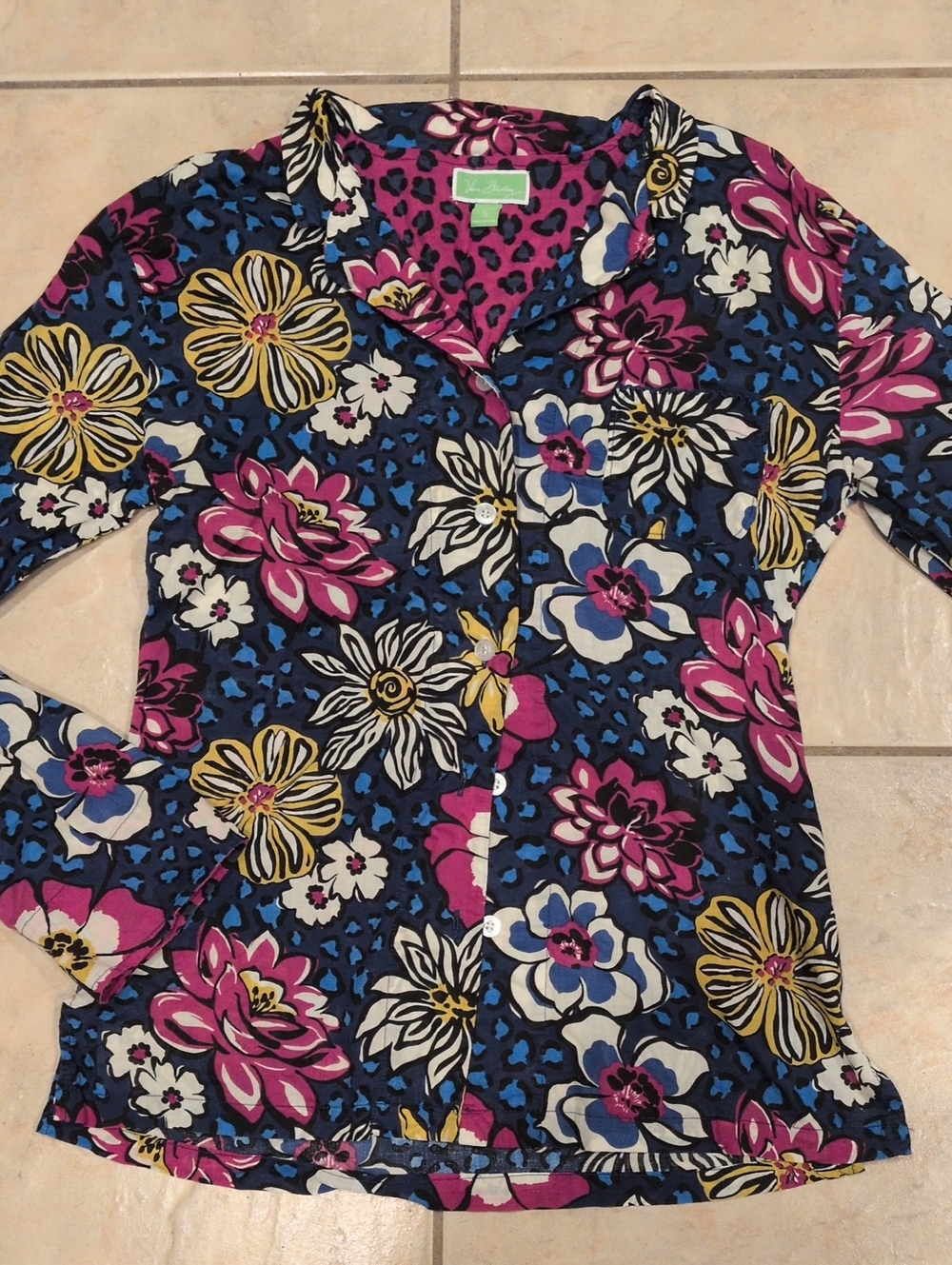 Vera Bradley Floral Blouse Size Small